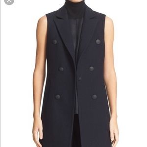 rag & bone Faye Longline Military Vest Navy